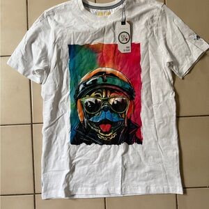 Koala bay White Tee with Colorful Graphic